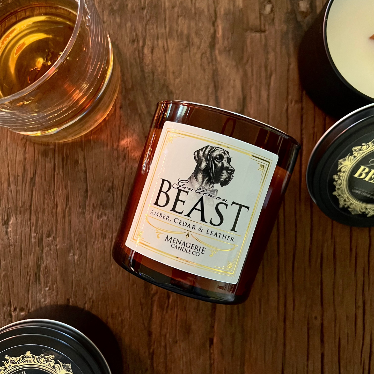 Gentleman Beast - Cedar & Leather Soy Candle