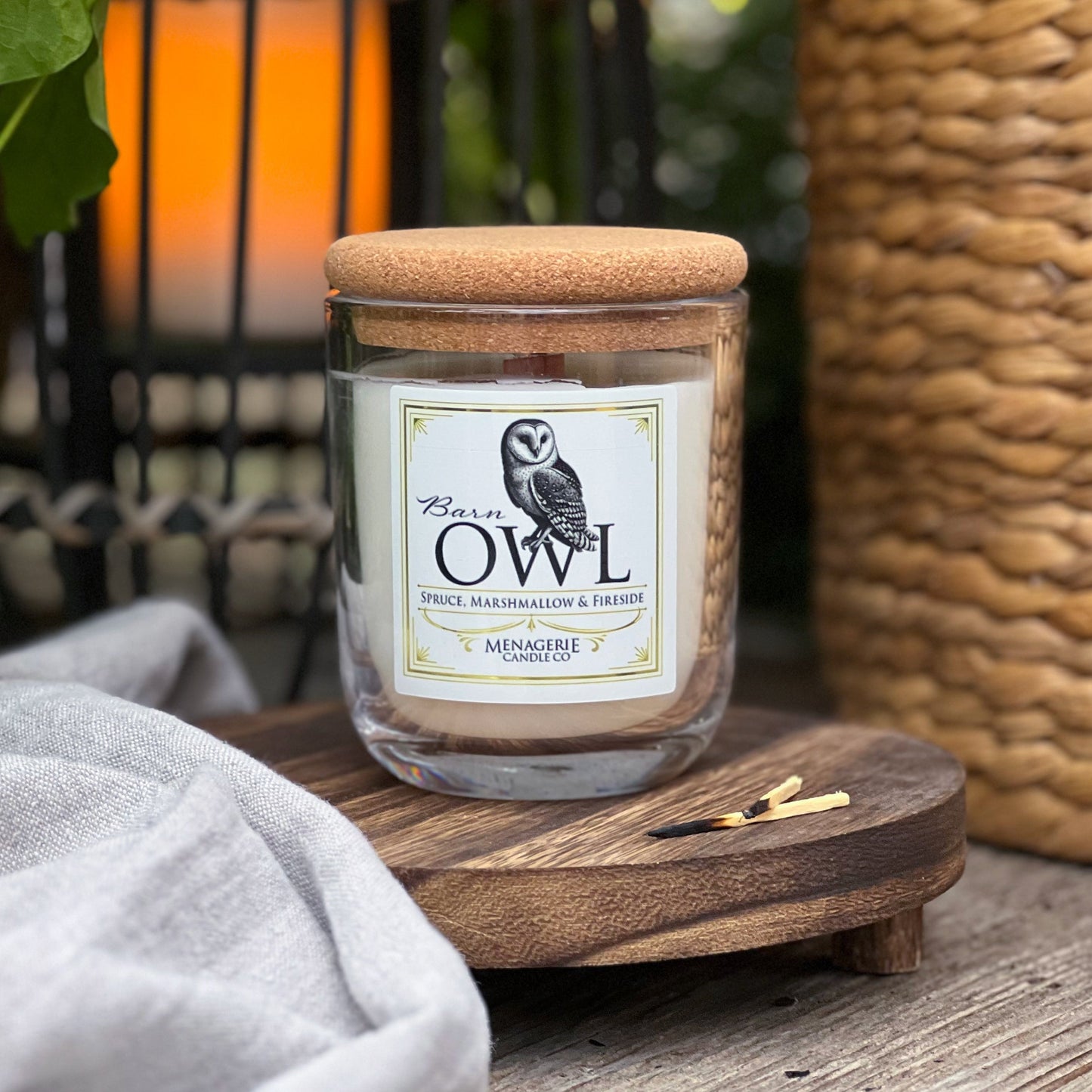Barn Owl - Eucalyptus, Marshmallow & Firewood Candle