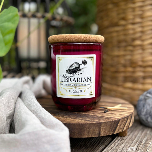 Drunk Librarian - Black Cherry Merlot & Old Books Candle