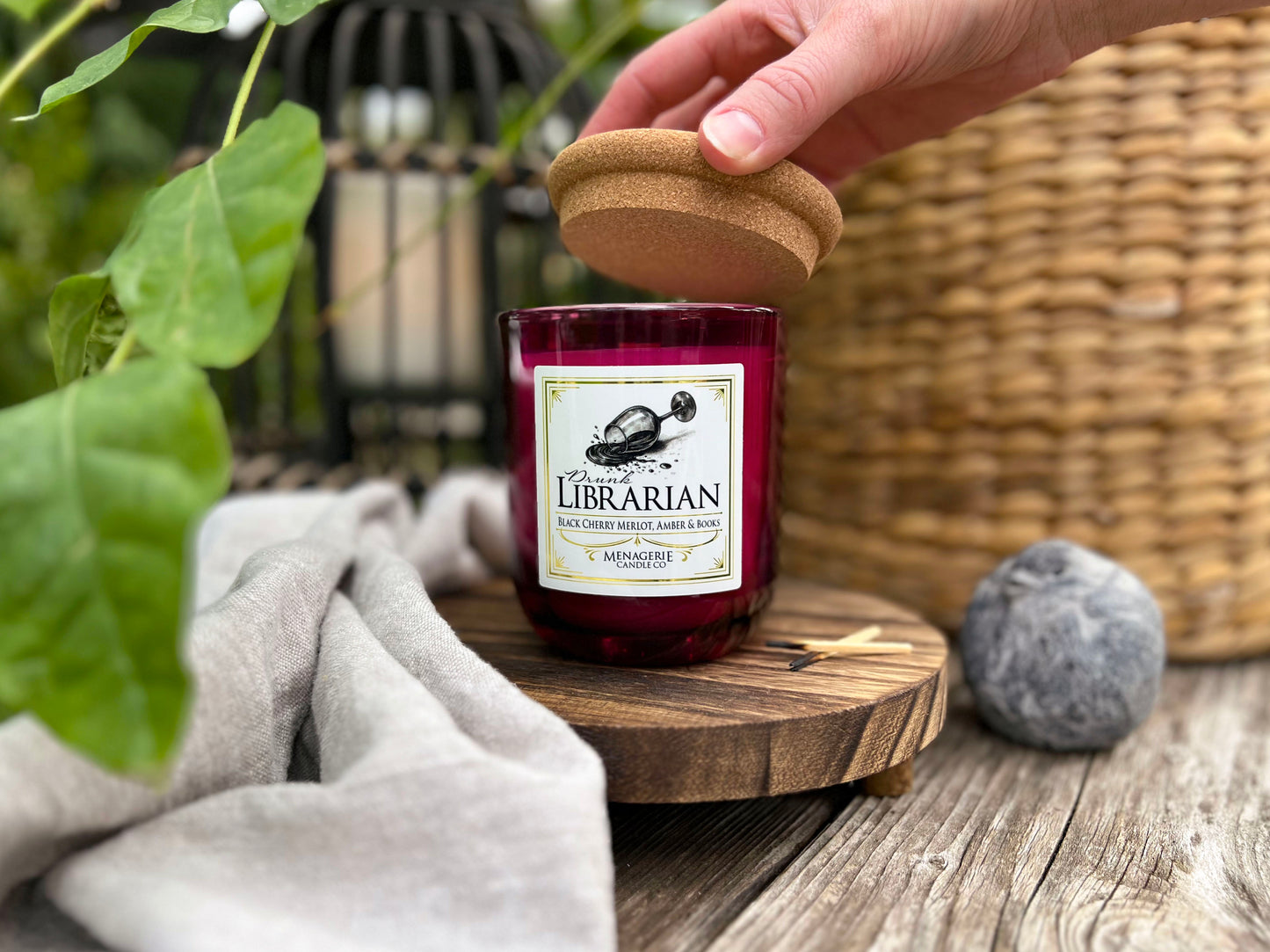 Drunk Librarian - Black Cherry Merlot & Old Books Candle