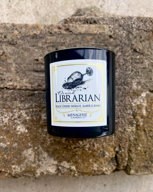 Drunk Librarian - Black Cherry Merlot Soy Candle