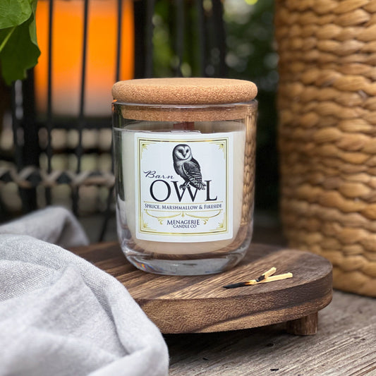 Barn Owl - Eucalyptus, Marshmallow & Firewood Candle