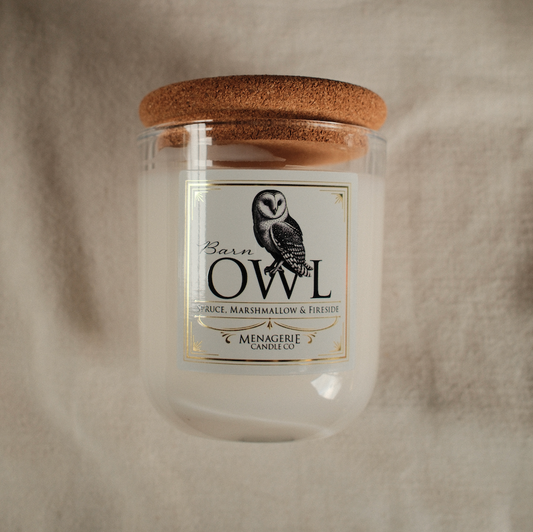 Barn Owl - Marshmallow & Firewood Candle